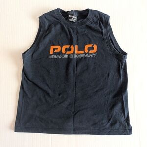 Vintage 90s Polo Jeans Company Ralph Lauren sleeveless shirt Navy blue M/L